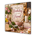 Friend Birthday Card Cooking Kitchen Herbs