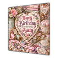 Aunty Birthday Card Sewing Embroidery Craft