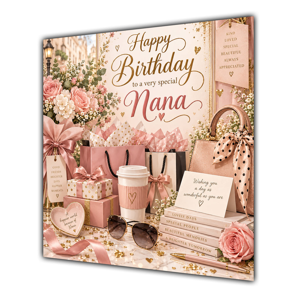 Nana Birthday Card Shopping Handbag Gifts