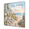 Mum Birthday Card Beach Huts Seaside