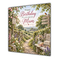 Mum Birthday Card Countryside Walk Flowers