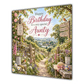 Aunty Birthday Card Countryside Walk Flowers