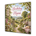 Nana Birthday Card Countryside Walk Flowers