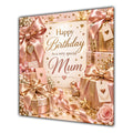 Mum Birthday Card Rose Gold Gift Boxes Bows