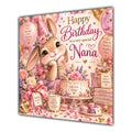 Nana Birthday Card Cute Bunny Balloons