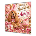 Aunty Birthday Card Golden Cocker Spaniel Dog