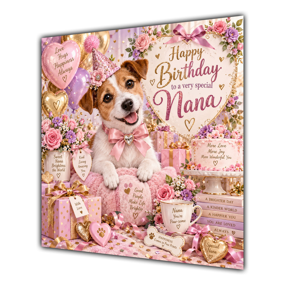 Nana Birthday Card Jack Russell Terrier Dog