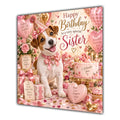 Sister Birthday Card Jack Russell Terrier Dog