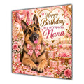 Nana Birthday Card German Shepherd Dog Balloons