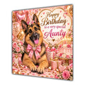 Aunty Birthday Card German Shepherd Dog Balloons
