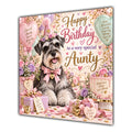 Aunty Birthday Card Miniature Schnauzer Dog