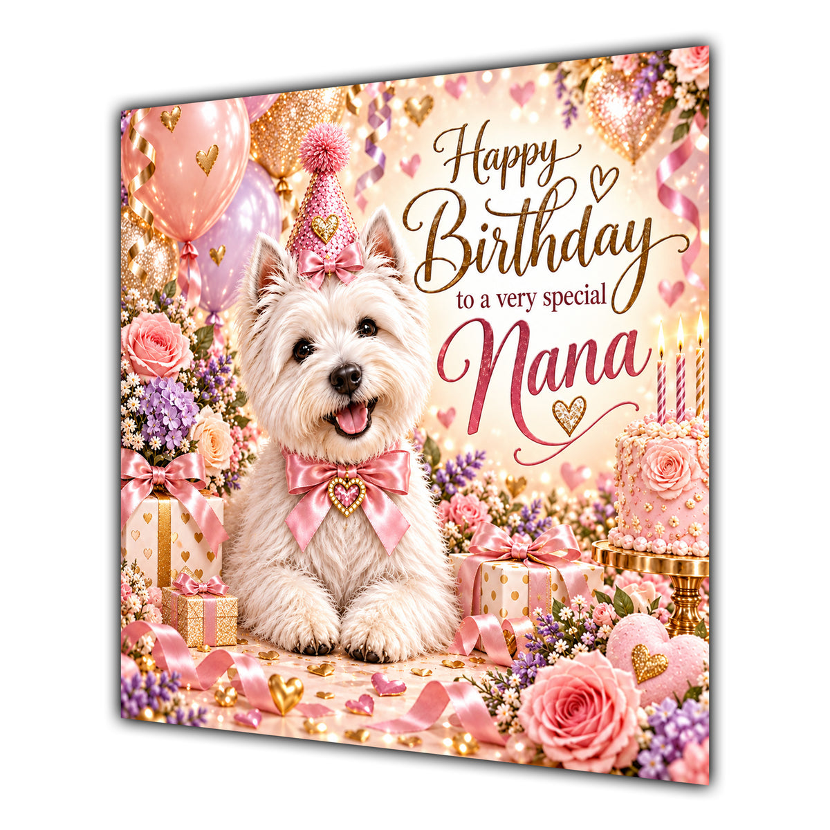 Nana Birthday Card West Highland White Terrier Dog