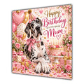 Mum Birthday Card Harlequin Great Dane Dog
