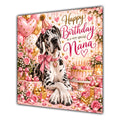 Nana Birthday Card Harlequin Great Dane Dog