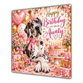 Aunty Birthday Card Harlequin Great Dane Dog