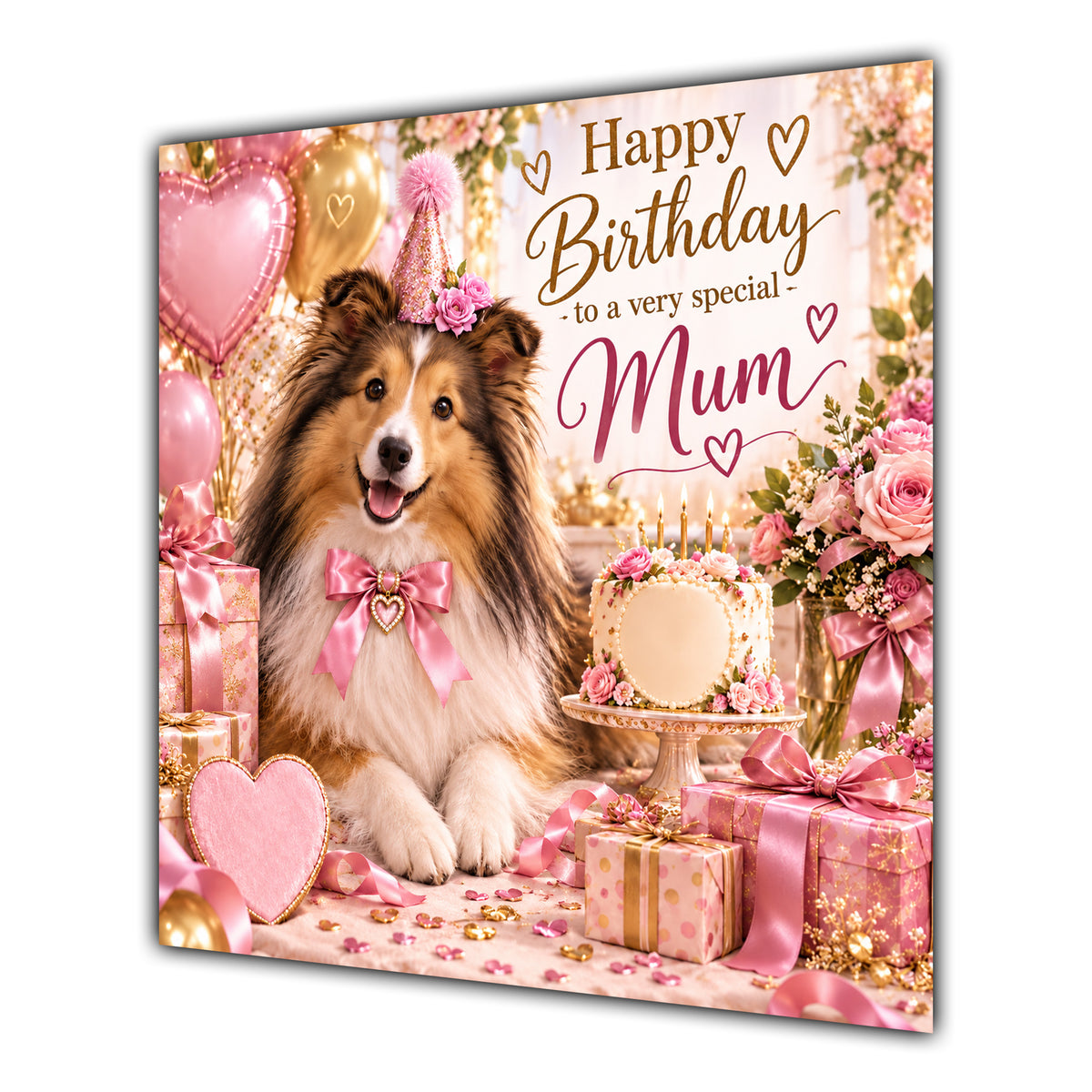 Mum Birthday Card Shetland Sheepdog Sheltie