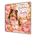 Aunty Birthday Card Shetland Sheepdog Sheltie