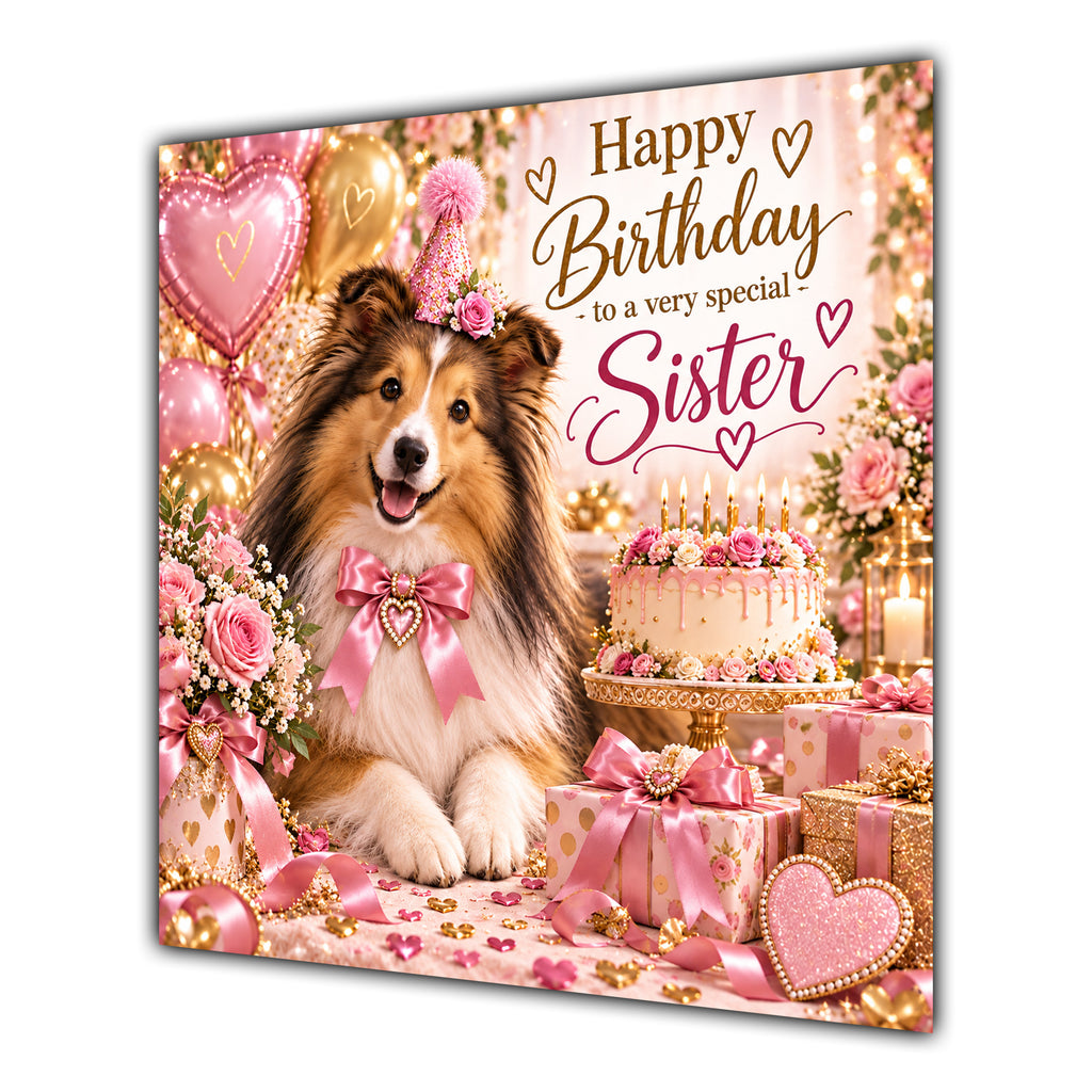 Sister Birthday Card Shetland Sheepdog Sheltie