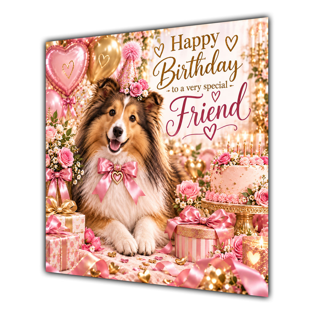 Friend Birthday Card Shetland Sheepdog Sheltie