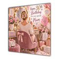 Mum 30th Birthday Card Blonde Dressing Table Pink Roses