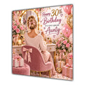 Aunty 30th Birthday Card Blonde Dressing Table Pink Roses
