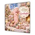 Granddaughter Christmas Card First Christmas Teddy Bear Number 1 - unpersonalised 15 cm square matte greeting card