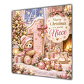 Niece Christmas Card First Christmas Teddy Bear Number 1 - unpersonalised 15 cm square matte greeting card