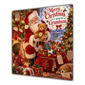 Grandson Christmas Card Santa Claus Teddy Bear and Toy Sack - unpersonalised 15 cm square matte greeting card