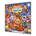 Nephew Christmas Card Cute Safari Animals Christmas Gifts - unpersonalised 15 cm square matte greeting card
