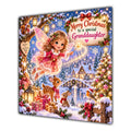 Granddaughter Christmas Card Christmas Fairy Woodland Animals Snowy Village - unpersonalised 15 cm square matte greeting card