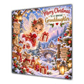 Granddaughter Christmas Card Christmas Fairy Woodland Animals Snowy Village - unpersonalised 15 cm square matte greeting card