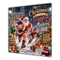 Grandson Christmas Card Rugby Santa Snowy Stadium Christmas Gifts - unpersonalised 15 cm square matte greeting card