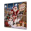 Son Christmas Card Rugby Santa Snowy Stadium Christmas Gifts - unpersonalised 15 cm square matte greeting card
