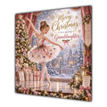 Granddaughter Christmas Card Ballerina Pink Tutu Nutcracker Christmas Gifts - unpersonalised 15 cm square matte greeting card