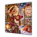 Niece Christmas Card Girl and Pony Christmas Gifts Snowy Stable - unpersonalised 15 cm square matte greeting card