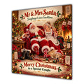 Couple Christmas Card Funny Mr and Mrs Santa Festive Scene - unpersonalised 15 cm square matte greeting card