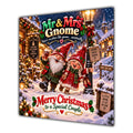 Couple Christmas Card Funny Mr and Mrs Gnome Festive Scene - unpersonalised 15 cm square matte greeting card