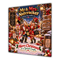 Couple Christmas Card Funny Mr and Mrs Nutcracker Festive Scene - unpersonalised 15 cm square matte greeting card