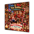 Couple Christmas Card Funny Mr and Mrs Toy Soldier Festive Scene - unpersonalised 15 cm square matte greeting card