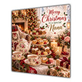 Nana Christmas Card Afternoon Tea Floral Teapot Cakes Christmas - unpersonalised 15 cm square matte greeting card