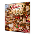 Aunty Christmas Card Christmas Baking Gingerbread Cakes Kitchen - unpersonalised 15 cm square matte greeting card