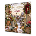 Mum Christmas Card Gardening Winter Greenhouse Hellebore Flowers - unpersonalised 15 cm square matte greeting card