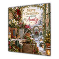 Aunty Christmas Card Gardening Winter Greenhouse Hellebore Flowers - unpersonalised 15 cm square matte greeting card