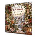 Friend Christmas Card Gardening Winter Greenhouse Hellebore Flowers - unpersonalised 15 cm square matte greeting card